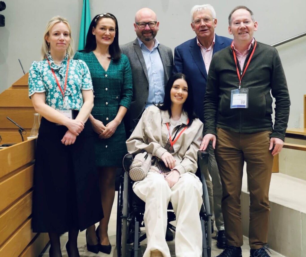 Dr. Aoife Laffan( co-founder of FND Ireland), Senator Erin McGreehan, Ged Nash, Aimee Campbell, Fergus O’Dowd, Eamon McPartlin.